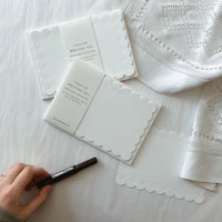 Letterpress Scalloped Luxury Writing Paper Set