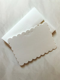 Letterpress Scalloped Luxury Writing Paper Set